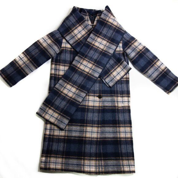 Madewell Plaid Scarf Coat, wool blend Coat, wool - Picture 14 of 16